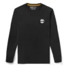 Timberland Freizeit-Shirt mit Rundhalsausschnitt und langen Ärmeln, Schwarz
