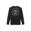 Timberland Freizeit-Shirt mit Rundhalsausschnitt und langen Ärmeln, Schwarz