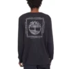 Timberland Freizeit-Shirt mit Rundhalsausschnitt und langen Ärmeln, Schwarz