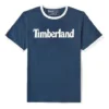Timberland Freizeit-T-Shirt mit Rundhalsausschnitt und Aufdruck, kurzärmelig, blau