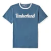 Timberland Freizeit-T-Shirt mit Rundhalsausschnitt und Aufdruck, kurzärmelig, blau