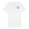 Timberland Freizeit-T-Shirt mit Rundhalsausschnitt und Aufdruck, kurzärmelig, weiß