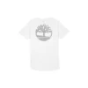 Timberland Freizeit-T-Shirt mit Rundhalsausschnitt und Aufdruck, kurzärmelig, weiß
