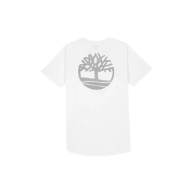 Timberland Freizeit-T-Shirt mit Rundhalsausschnitt und Aufdruck, kurzärmelig, weiß