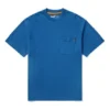 Timberland Gelb gemustertes Cargo-Shirt mit Rundhalsausschnitt und Shorts, Blau