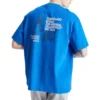 Timberland Gelb gemustertes Cargo-Shirt mit Rundhalsausschnitt und Shorts, Blau