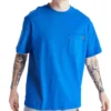 Timberland Gelb gemustertes Cargo-Shirt mit Rundhalsausschnitt und Shorts, Blau