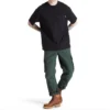 Timberland Gelb gemustertes Cargo-Shirt mit Rundhalsausschnitt und Shorts, Schwarz