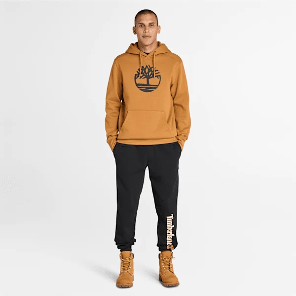 Timberland Hoodie mit Baum-Logo – Weizen/Schwarz Timberland Hoodie mit Baum-Logo – Weizen/Schwarz