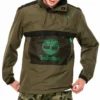Timberland Kontrastfarbene Kapuzenjacke mit Taschen, grün