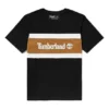 Timberland Kontrastfarbene Nähte Color Block Shorts mit Kurzarm Schwarz