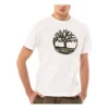 Timberland Kurzarm-Shirt mit Brustlogo-Aufdruck, Weiß
