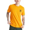 Timberland Kurzarm-Shirt mit Rückenmuster, orange