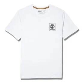 Timberland Kurzarm-Shirt mit Rückenprint, weiß