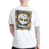 Timberland Kurzarm-Shirt mit Rückenprint, weiß