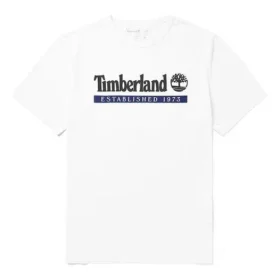 Timberland Logo-Aufdruck Kurzarm Weiß