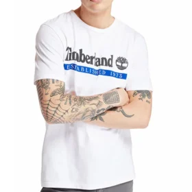 Timberland Logo-Aufdruck Kurzarm Weiß