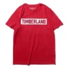 Timberland Logo-Print Casual Kurzarm Rot