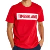 Timberland Logo-Print Casual Kurzarm Rot