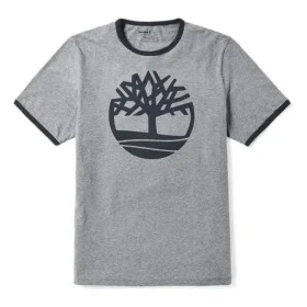 Timberland Logo-Print Kurzarm Grau
