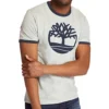 Timberland Logo-Print Kurzarm Grau