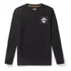 Timberland Logo-Print Rundhalsausschnitt Langarm Schwarz