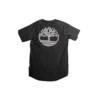 Timberland Rundhals-T-Shirt mit Aufdruck, kurzärmelig, Schwarz