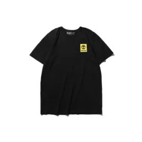 Timberland SS20 Basic Logo-Print Kurzarm-T-Shirt Schwarz