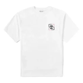 Timberland SS20 bedrucktes Rundhals-Shorts-Shirt Weiß
