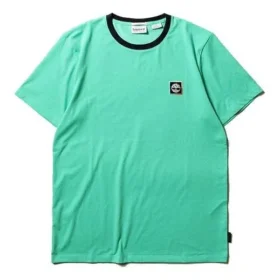 Timberland SS20 CoolMax Logo Shorts mit Kurzarm und Rundhalsausschnitt Grün