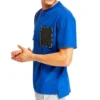 Timberland SS20 Hollow Out Zipper Pocket Printing Kurzarm-Shirt Blau