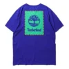 Timberland SS20 Logo-Print Kurzarm-Shirt Blau