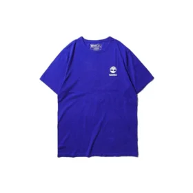 Timberland SS20 Logo-Print Kurzarm-Shirt Blau