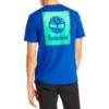Timberland SS20 Logo-Print Kurzarm-Shirt Blau