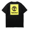 Timberland SS20 Logo-Print Kurzarm-Shirt Schwarz