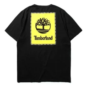 Timberland SS20 Logo-Print Kurzarm-Shirt Schwarz