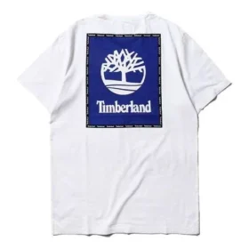 Timberland SS20 Logo-Print Kurzarm Weiß