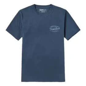 Timberland SS20 Rundhals-T-Shirt mit Aufdruck, kurzärmelig, blau