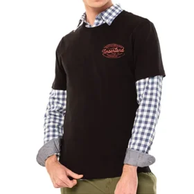 Timberland SS20 Rundhals-T-Shirt mit Aufdruck, kurzärmelig, Schwarz