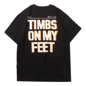 Timberland SS20 Slogan-Print Kurzarm Schwarz