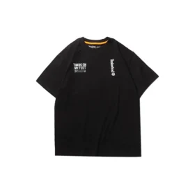 Timberland SS20 Slogan-Print Kurzarm Schwarz