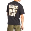 Timberland SS20 Slogan-Print Kurzarm Schwarz