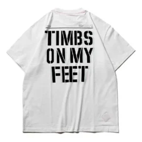 Timberland SS20 Slogan-Print Kurzarm-Shirt Weiß