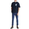 Timberland T-Shirt mit Aufdruck und Rundhalsausschnitt Blau