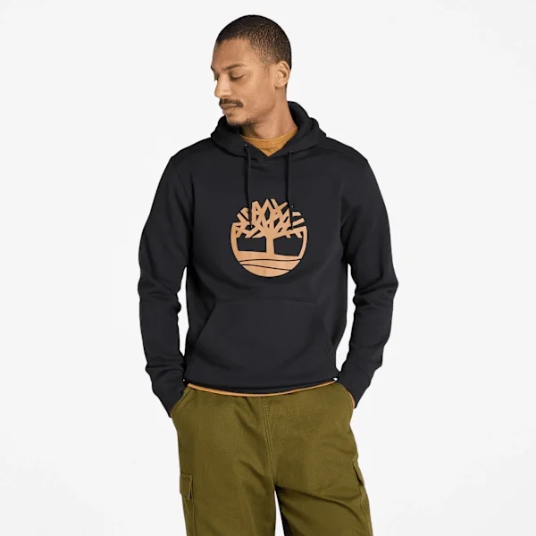 Timberland Tree Logo Hoodie – Schwarz/Weizen Timberland Tree Logo Hoodie – Schwarz/Weizen