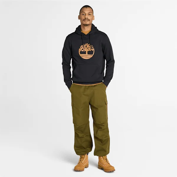 Timberland Tree Logo Hoodie – Schwarz/Weizen Timberland Tree Logo Hoodie – Schwarz/Weizen