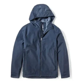 Timberland wasserdichte Kapuzenjacke mit Reißverschluss Blau