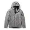 Timberland wasserdichte Kapuzenjacke mit Reißverschluss, grau