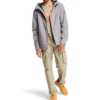 Timberland wasserdichte Kapuzenjacke mit Reißverschluss, grau