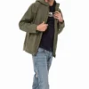 Timberland wasserdichte Kapuzenjacke mit Reißverschluss, grün